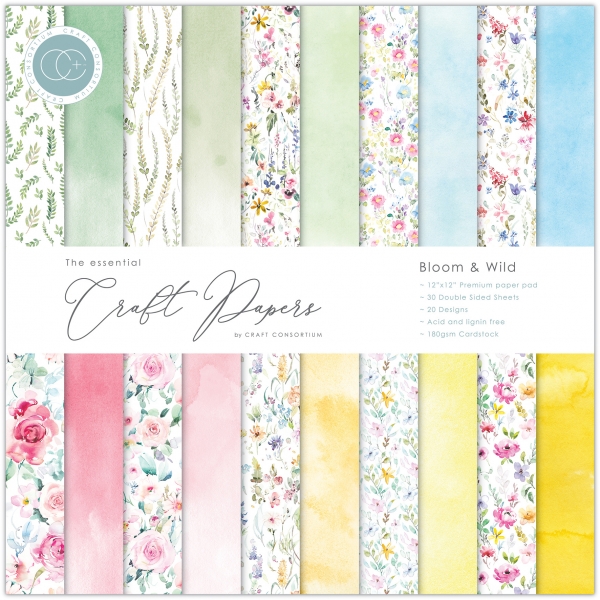 Bloom & Wild 12x12 Paper Pad - Craft Consortium