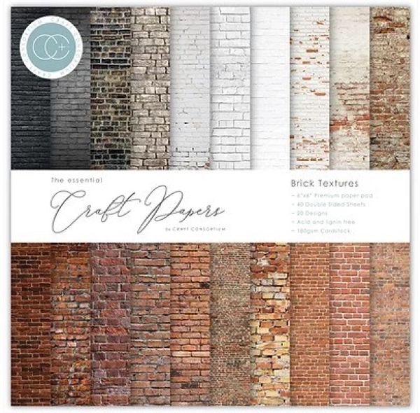 Brick Textures, Earth 6x6 Paper Pad - Craft Consortium