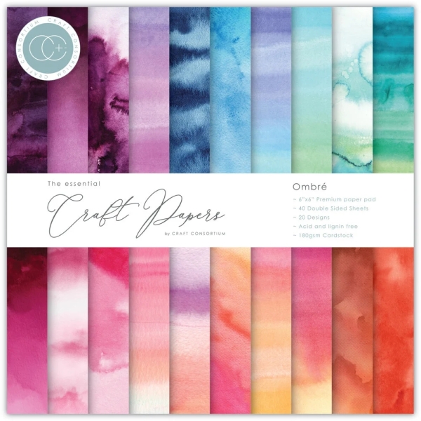 Ink Drops Ombré 6x6 Paper Pad - Craft Consortium