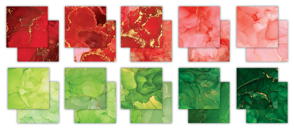 Ink Drops Festive, 6x6 Paper Pad - Craft Consortium