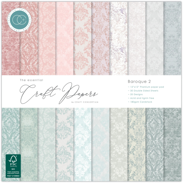 Baroque #2 12x12 Paper Pad - Craft Consortium