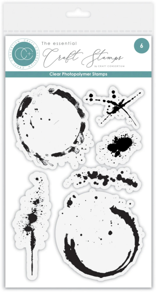 Ink & Coffee Stains, Clearstamp - Craft Consortium