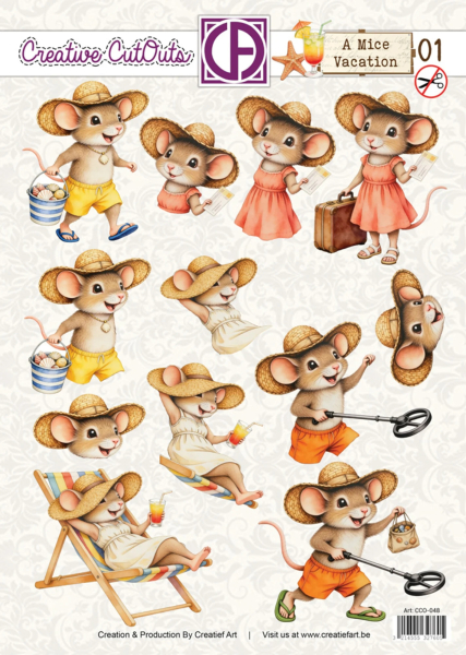 A Mice Vacation #01, Creative CutOuts - Creatief Art