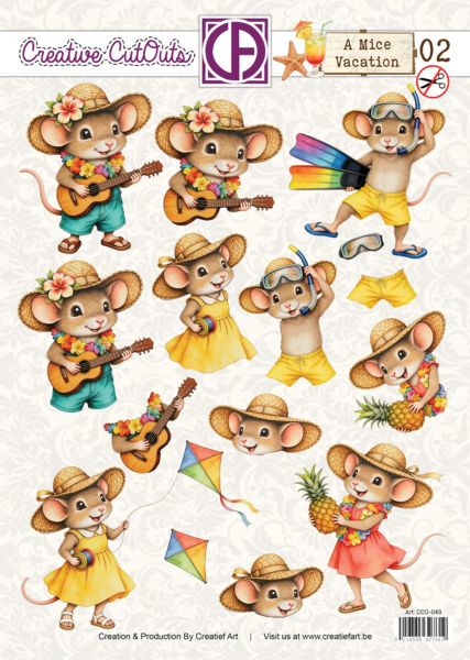 A Mice Vacation #02, Creative CutOuts - Creatief Art