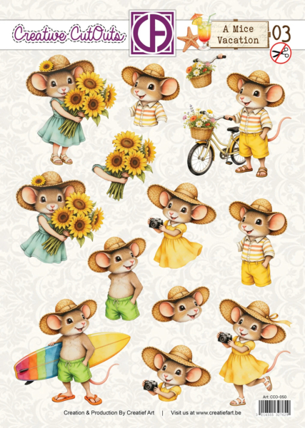 A Mice Vacation #03, Creative CutOuts - Creatief Art