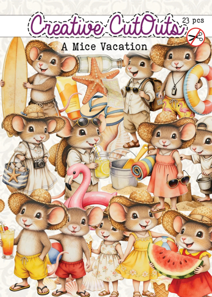 A Mice Vacation, Die-Cuts - Creatief Art