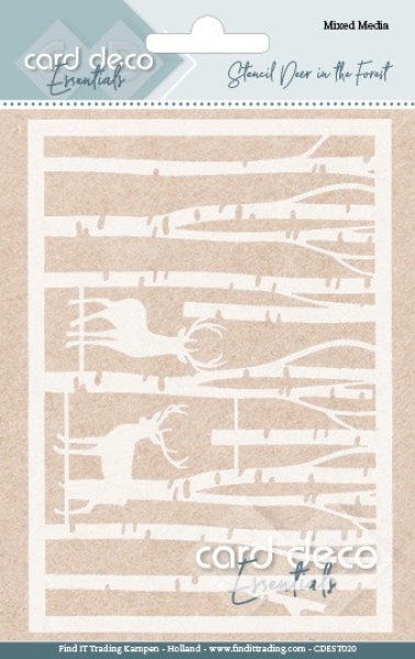 Deer in the Forest, Schablone - Card Deco