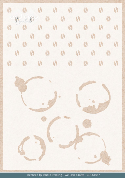 Coffee Spots, Schablone - Card Deco