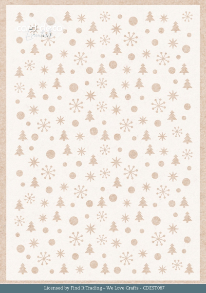 Christmas Pattern, Schablone - Card Deco