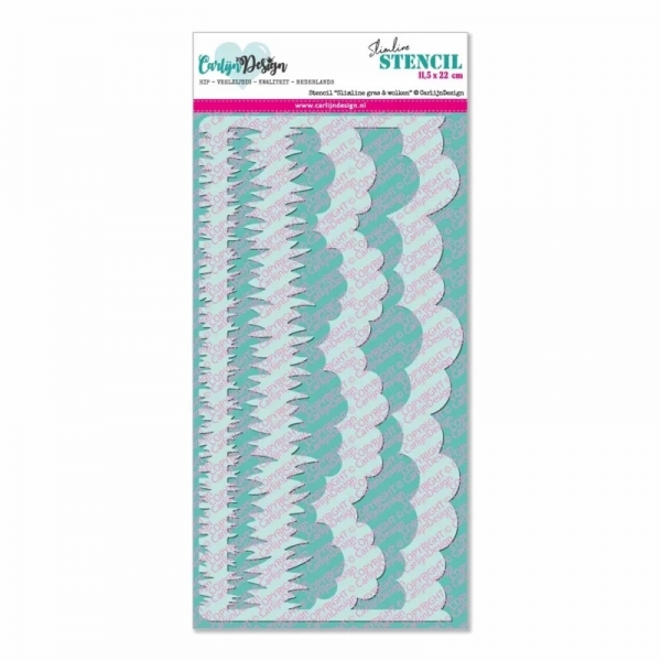 Gras & Wolken Slimline, Schablone - CarlijnDesign