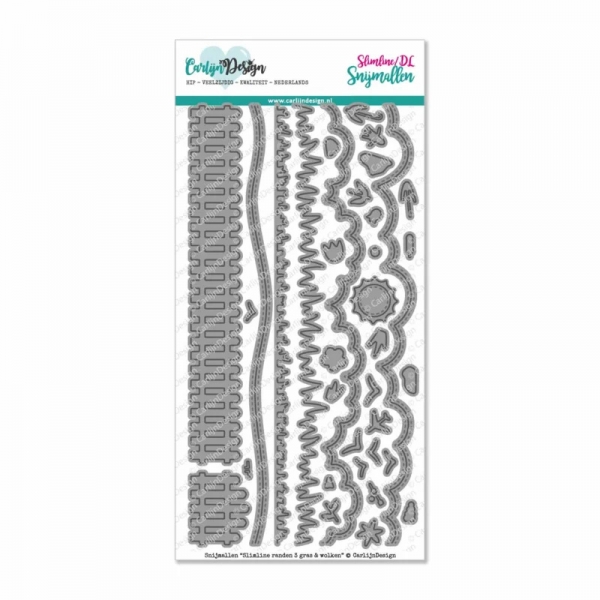 Slimline Zaun, Gras & Wolken, Stanze - CarlijnDesign