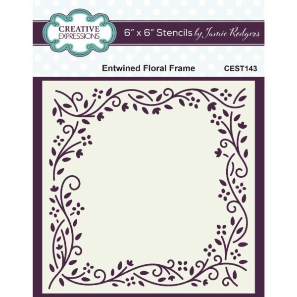 Entwined Floral Frame, Schablone - Creative Expressions