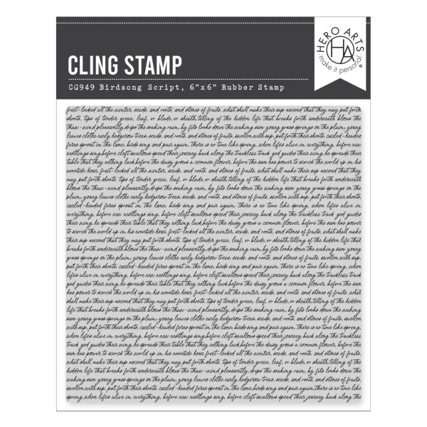 Birdsong Script, Clingstamp - Hero Arts