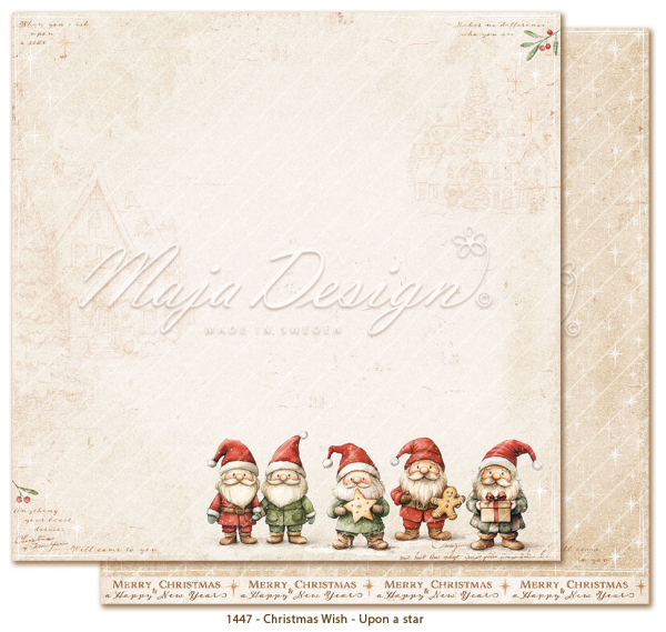 Christmas Wish - Upon A Star, Designpapier - Maja Design