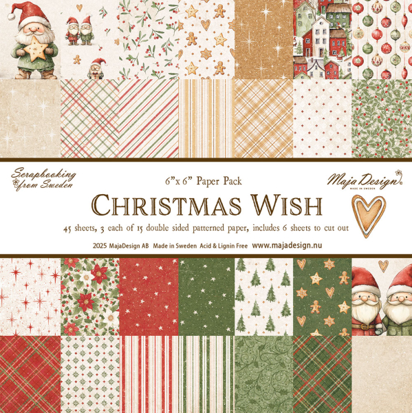 Christmas Wish 6x6 Paperpad - Maja Design
