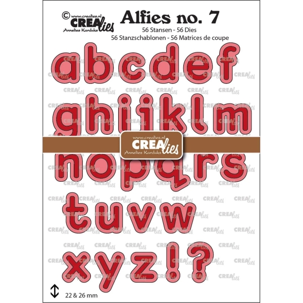 Alphabet Kleinbuchstaben mit Schatten, Stanze - Crealies