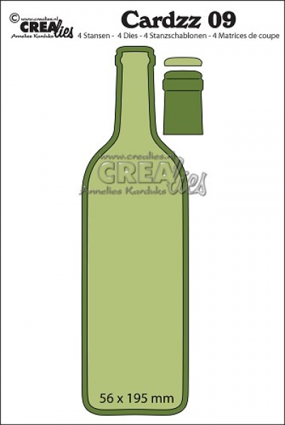 Cardzz #9 Winte bottle, Stanze - Crealies