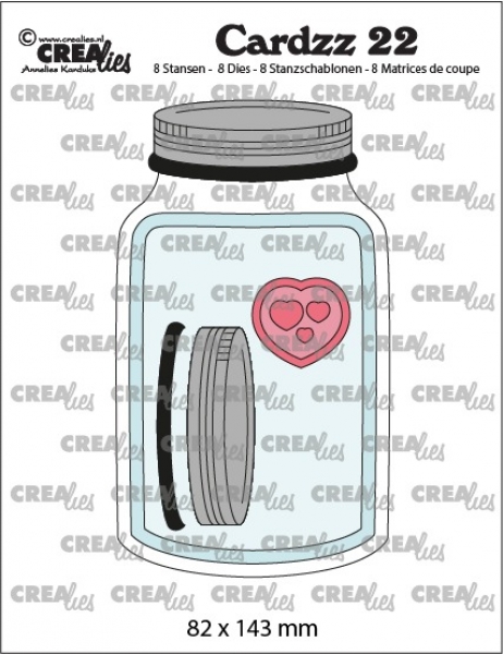 Cardzz #22 Mason Jar, Stanze - Crealies