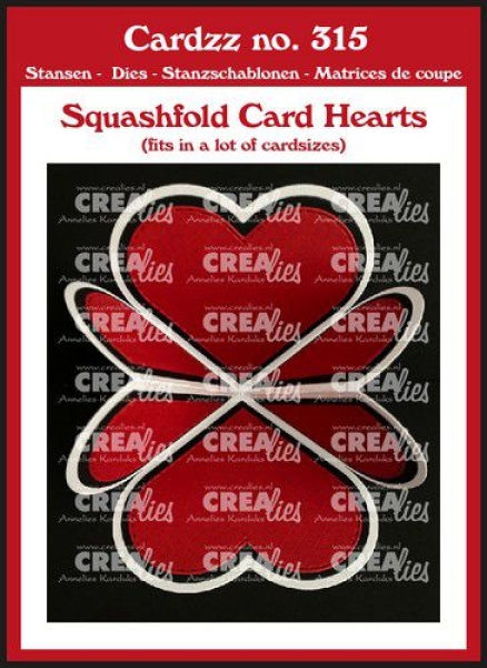 Squashfold Card Heart, Stanze - Crealies