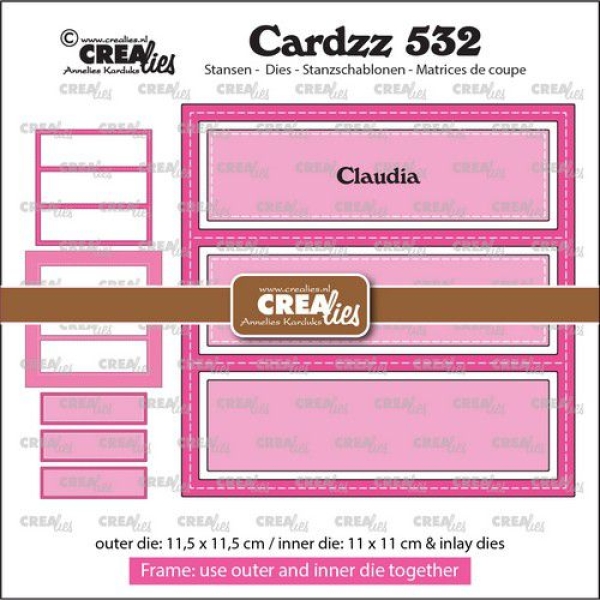 Frame & Inlay 3 rectangle, Stanze - Crealies