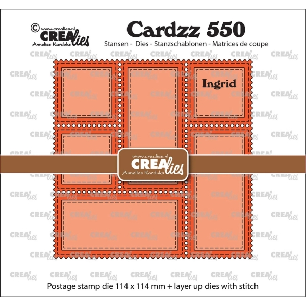 Postage Frame with Stitched Layer, Stanze - Crealies