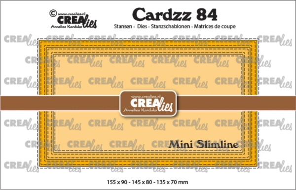 Mini Slimline Double Stitch, Stanze - Crealies