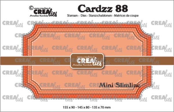 Mini Slimline Ticket with Double Stitch, Stanze - Crealies