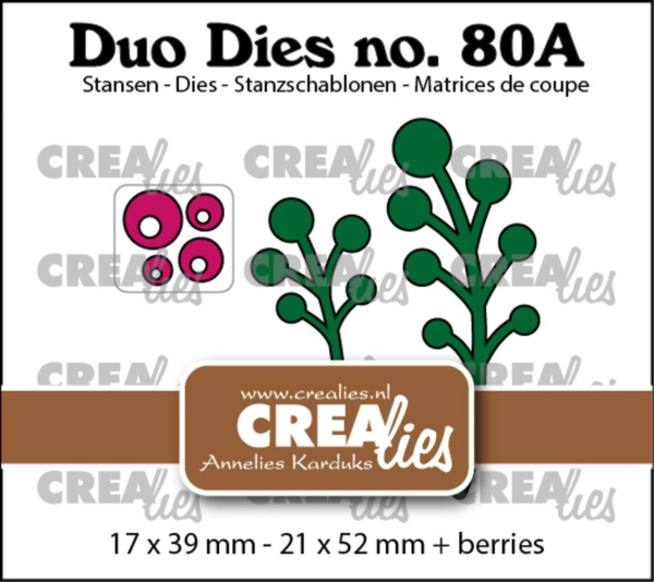 Duo #80a Berry Branches (Mirror Image), Stanze - Crealies