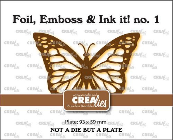 Monarch Butterfly, Foil, Emboss & Ink It Platte - Crealies