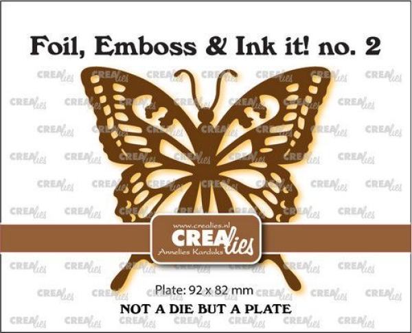 Swallowtail Butterfly, Foil, Emboss & Ink It Platte - Crealies