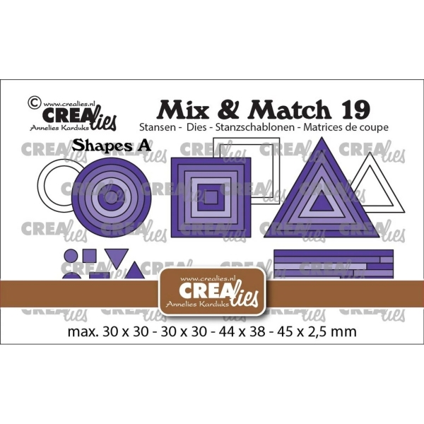 Mix & Match Shapes & Confetti A, Stanze - Crealies