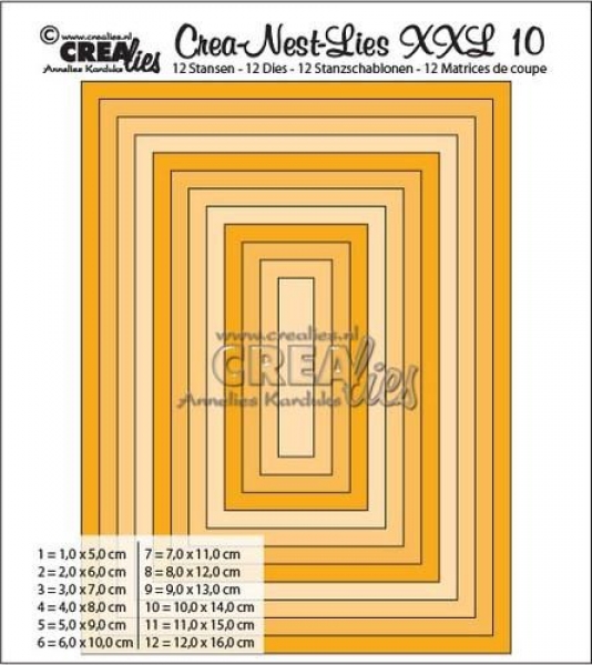 Crea-Nest-Lies XXL #10 Rectangles, Stanze - Crealies