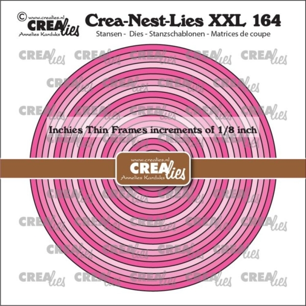 Crea-Nest-Lies XXL #164 Inchies Circles Thin Frames, Stanze - Crealies