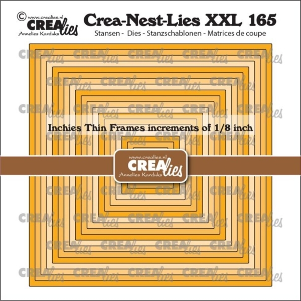 Crea-Nest-Lies XXL #165 Inchies Squares Thin Frames, Stanze - Crealies
