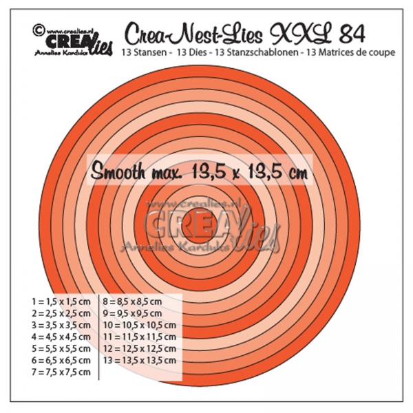 Crea-Nest-Lies XXL #84 Circles (Half cm), Stanze - Crealies