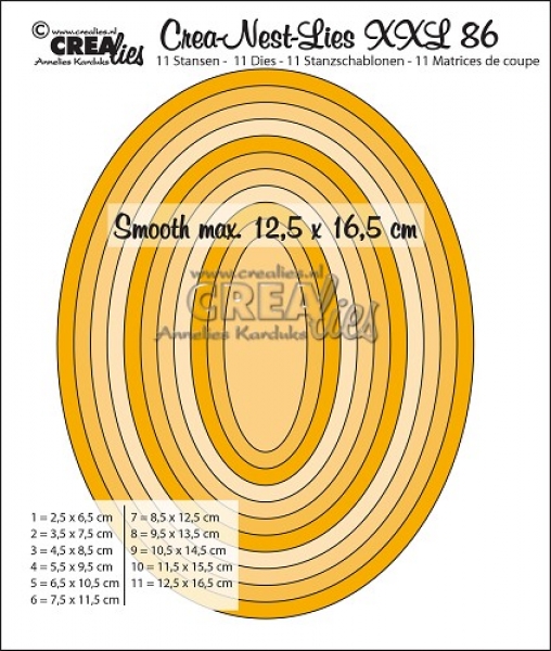 Crea-Nest-Lies XXL #86 Ovals, Stanze - Crealies