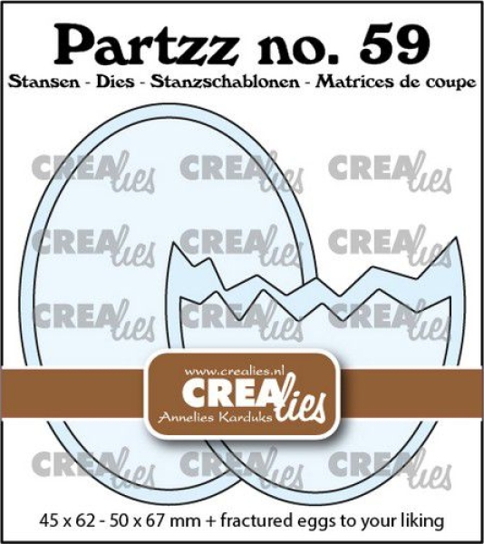 Partz #59 Solid Eggs, Stanze - Crealies