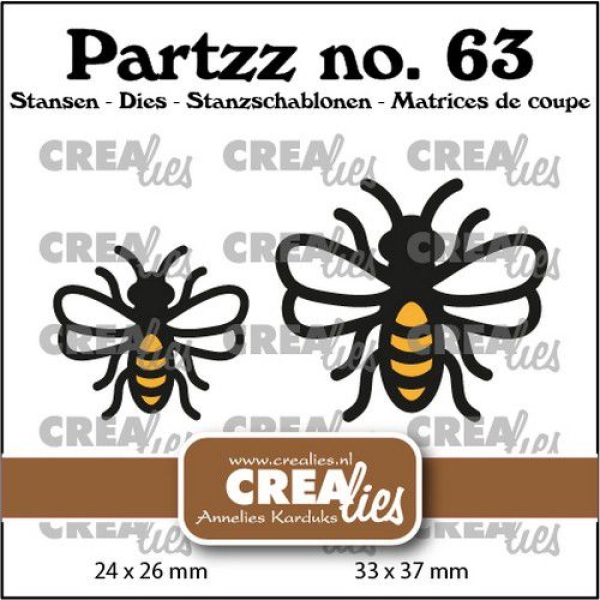 Partz #63 Bees Small & Medium, Stanze - Crealies