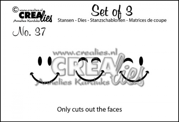 Set of 3 #37 Faces, Stanze - Crealies