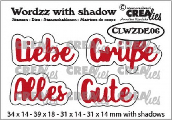Shadow Wordzz#06 Alles Gute / Liebe Grüße, Stanze - Crealies