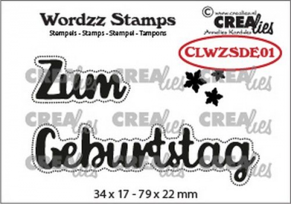 Wordzz#01 Zum Geburtstag, Clearstamp - Crealies