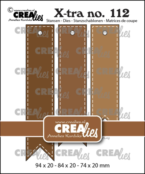 Fishtail Tags with Stitch, Stanze - Crealies