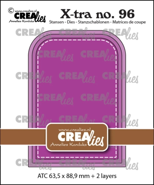 ATC Rounded Corners with Stitch, Stanze - Crealies