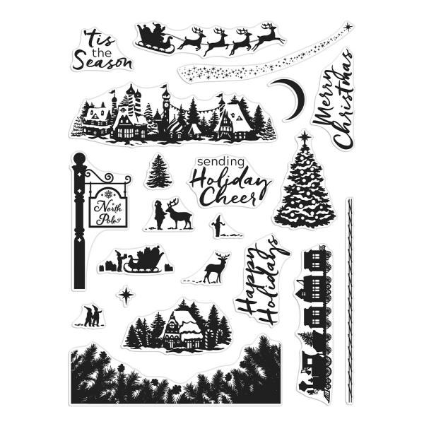 North Pole Scenics, Clearstamp - Hero Arts
