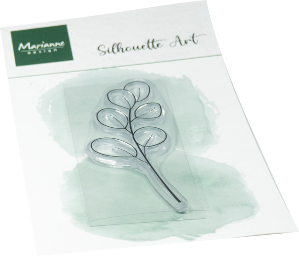 Silhouette Art Eukalyptuszweig, Clearstamp - Marianne Design