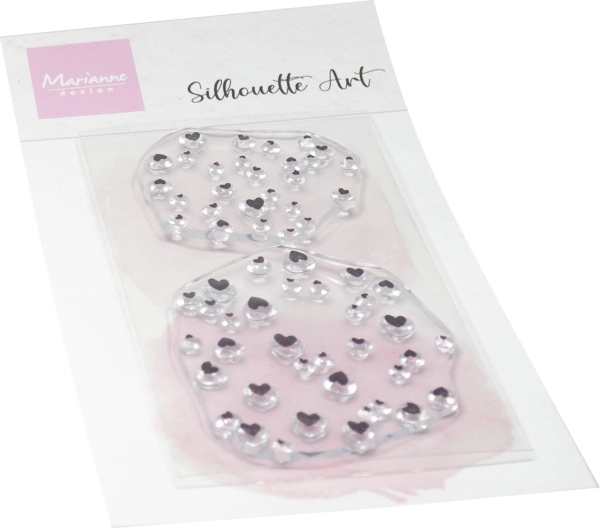 Silhouette Art Hearts, Clearstamp - Marianne Design