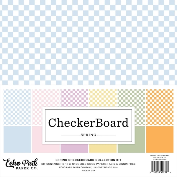 Spring CheckerBoard 12x12 Inch Collection Kit - Echo Park