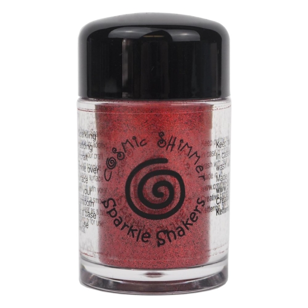 Cosmic Shimmer Sparkle Shaker, Cherry Red - Creative Expressions