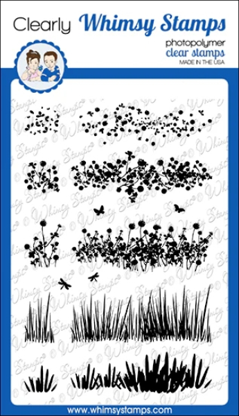 Wild Flower Grass, Clearstamps - Whimsy Stamps