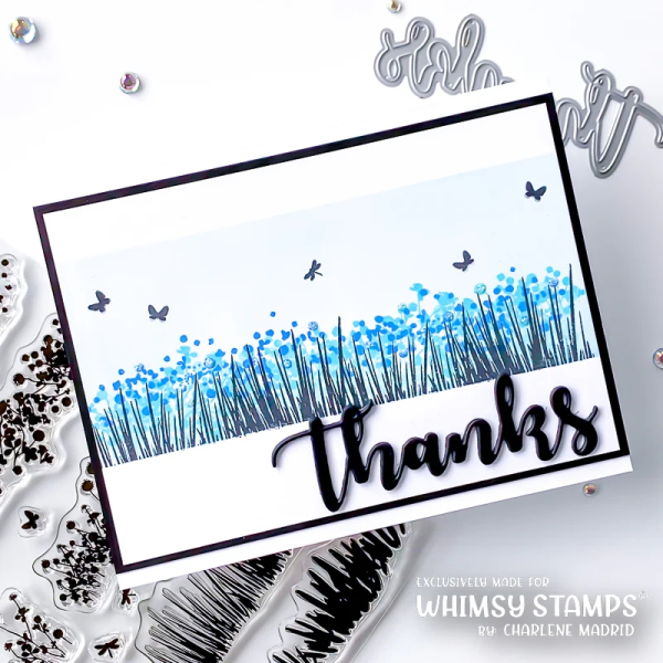 Wild Flower Grass, Clearstamps - Whimsy Stamps